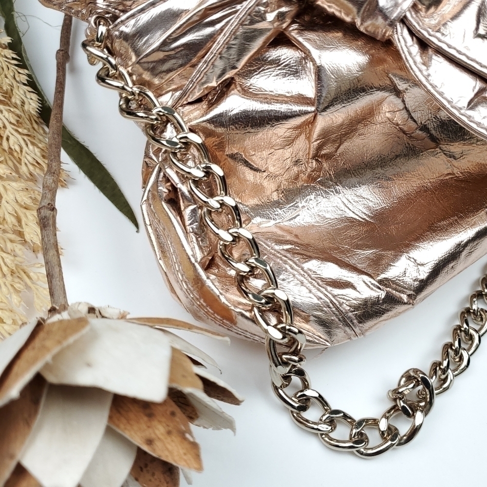 🧡 Loeffler Randall Rose Gold Metallic Handbag - Picture 4 of 16